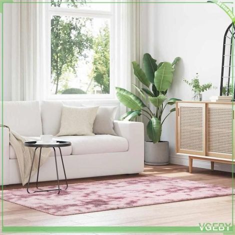4102833 Tapis Shaggy à poils longs NAVARRA rose poudré 130x200 cm (1/5)