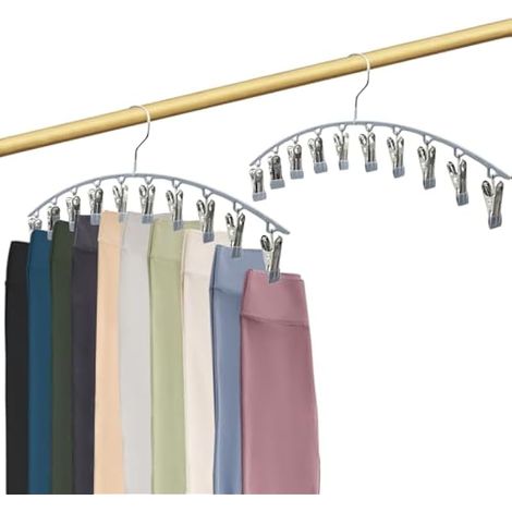 Lot de 2 porte-chapeaux pour placards et rangement, organiseur de chapeaux pour casquettes de baseball avec 10 clips, porte-chapeaux pour l'organisation et le rangement de placards, rangement de (1/5)