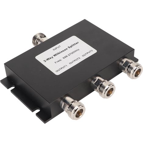 Répartiteur de signal TV professionnel à 3 voies 698-2700 MHz, diviseur de puissance à 3 voies avec connecteur femelle fileté F pour la communication, 50 W (1/5)