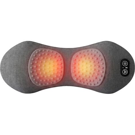 3 en 1 Masseur Dos Lombaire, Massage Dos Electrique avec Traction, Vibration et Chaleur, Dispositif Traction Lombaire Réglable avec Interrupteur Commande Intelligent, pour Bas du dos et Cou