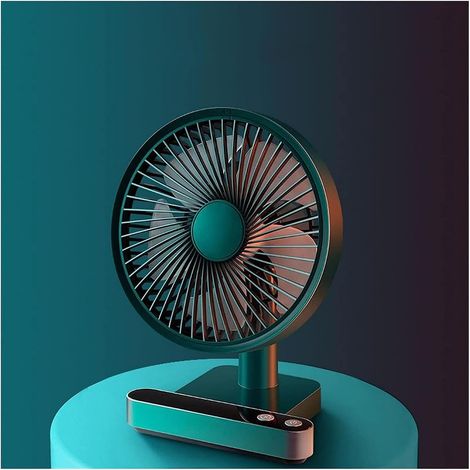 Ventilateur à 4 vitesses, petit ventilateur de bureau avec affichage LED, ventilateur personnel avec grille amovible (1/5)