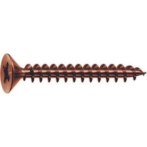 VITI PANEL-VIT TESTA SVASATA PIANA ACCIAIO BRONZATO- - ø mm.3x30 - 500 pezzi MUSTAD