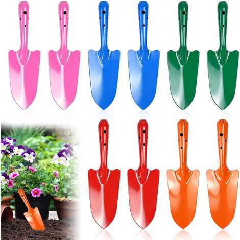 Petite Pelle Jardinage, 10 PCS Pelle à Main pour Plantation Petite Pelle à Fleurs avec Poignée Ergonomique Truelles de Jardin pour Enfants pour Fleurs Plante Sol Plantation (1/5)