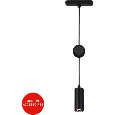 Briloner Luxtrail Système de rails, Blanc chaud, Réglable en hauteur, Accessoires, Noir, 13 x 120 x Ø4,2 cm