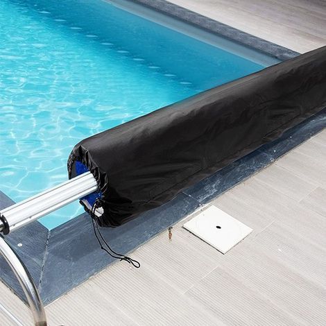 Housse de protection imperméable en polyester 190T pour piscine hors sol – Couverture extérieure noire résistante aux UV, dimensions 550 x 126 cm-lsw (1/2)