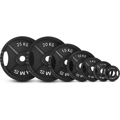 20 Kg Olympic Weight Plate, Black Cast Iron (1/5)