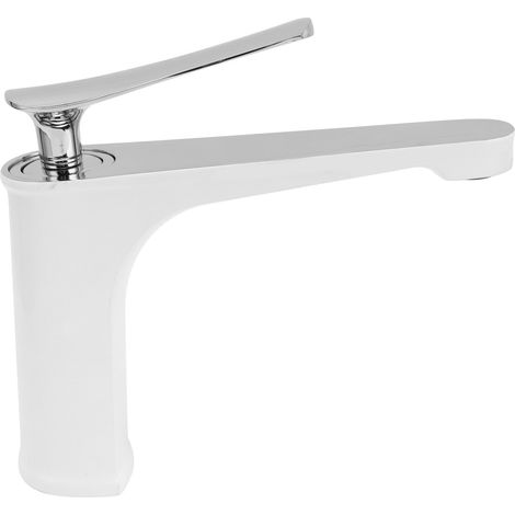 Einloch-Waschtischarmatur, Warm- und Kaltwasser-Unterbauarmatur, Badezimmerarmatur, G1/2-Gewinde, Chromoberfläche, 1 Loch (1/5)