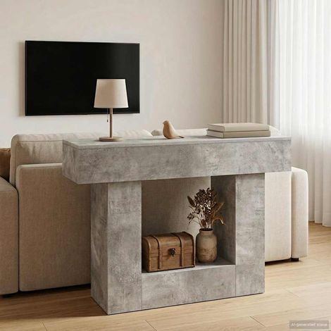 vidaXL Grigio Cemento 101 x 30 x 74 cm