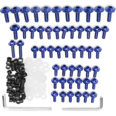 Un kit de fixation pour carénage de moto contenant 158 vis de fixation. (1/5)