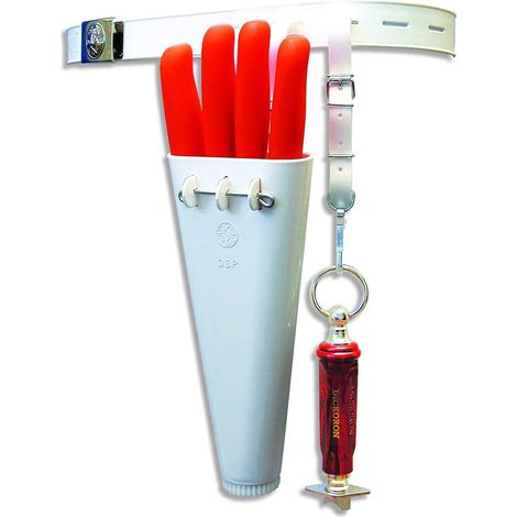 Ceinture avec carquois à couteaux pour 4 couteaux – Porte-couteaux en plastique hygiénique – Ceinture pour fusil à aiguiser – F. Dick