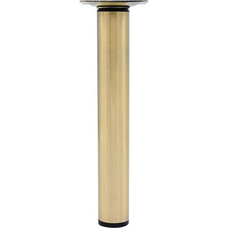 CIME Gamba cilindrica regolabile per mobili, in acciaio e ottone, altezza massima 35 cm x diametro 3 cm CIME (1/5)