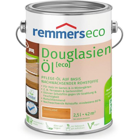 Remmers Douglasien-Öl [eco], 2,5 Liter, öko Douglasien Öl, aussen und innen, optimal für Douglasien Gartenmöbel oder Holzterrassen, bienenverträglich