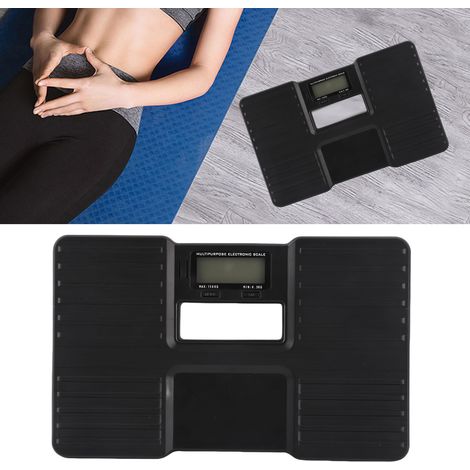 Mini báscula LCD para el baño: báscula digital para mujeres, hombres y niños. Carcasa robusta de ABS (24 x 15 x 3 cm) con precisión de 0,1 kg y capacidad de carga máxima de 150 kg. (1/5)