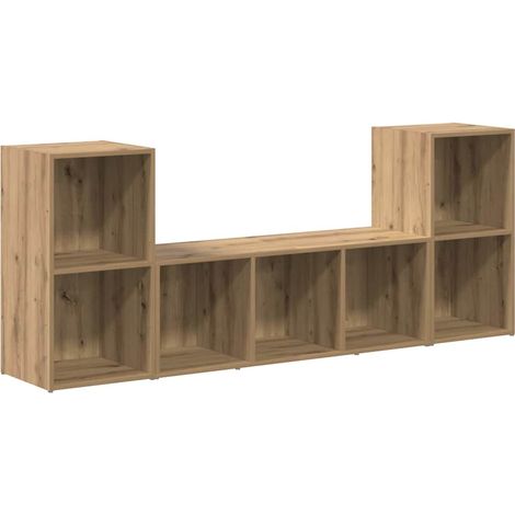 Maison Exclusive - Set mobile TV 3 pcs Marrone Legno multistrato