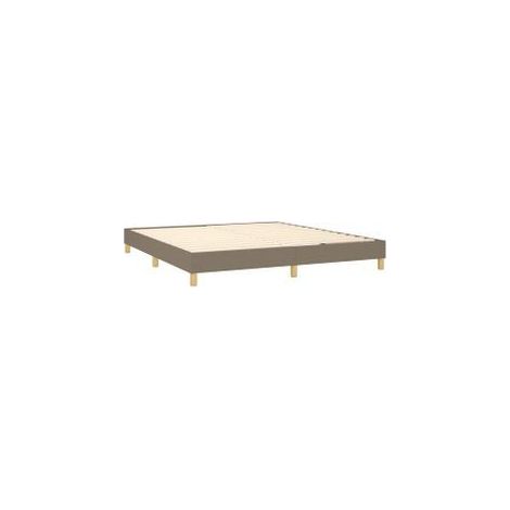 Cadre de lit 25cm en tissu avec pieds en bois naturel Korva – Style scandinave-Beige foncé-160x200 (1/5)