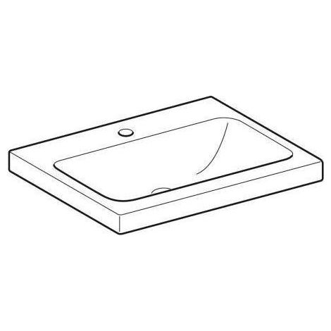 Geberit iCon Light Aufsatzwaschtisch, 60 cm x 48 cm, mit Hahnloch (1/5)