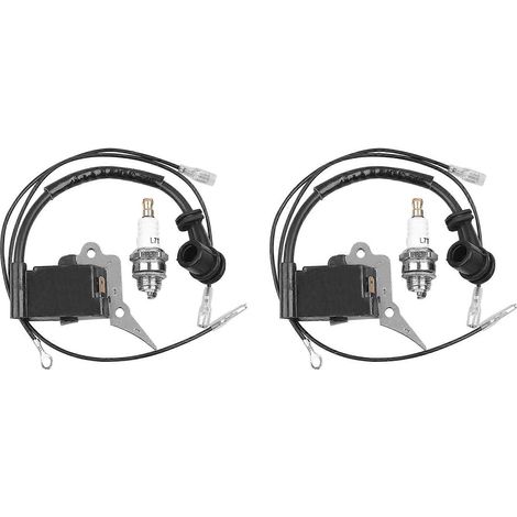 2 modules de bobine d'allumage et bougies pour tronçonneuse 2500 25CC ZENOAH G2500 TIMBERPRO LAWNFLITE - Pièces détachées (1/5)