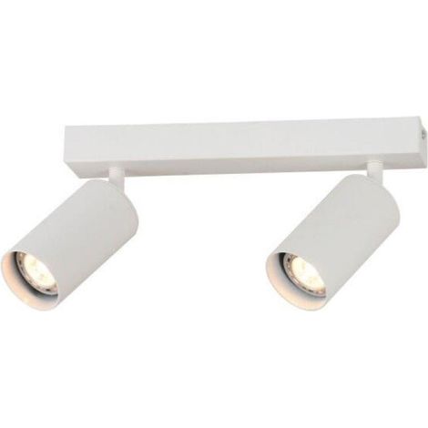 Plafonnier 2 Spots Orientables Blanc pour Ampoule GU10 - SILAMP