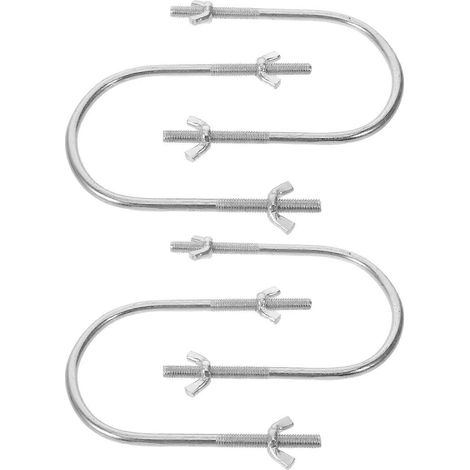 crochets de fixation pour radiateur électrique - Support de poulie en forme de U pour radiateur électrique - Cadre de roue universel pour radiateur à bain d'huile (1/4)