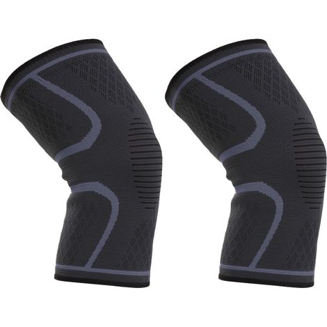 Genouillères - Technologie Tricot 3D - Compression Optimisée - Antidérapant Double Silicone - Pour Activités Sportives et Quotidiennes - Lot de 2 (1/5)