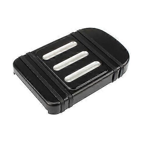 Motorrad-Fußrastenabdeckung, groß, schwarz/verchromt, mit Bremspedalabdeckung für Harley Softail Touring CVO Electra Glide Dyna Fat Boy – Schwarz/Weiß