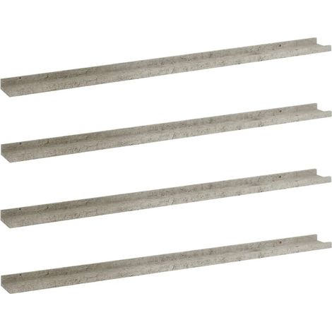Étagères murales 4 pcs,Étagère flottante Gris béton 115x9x3 cm CFW35170 (1/5)