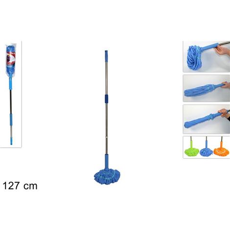 Strizzamop Mop con Sistema a Cricchetto 127 cm Vari Colori