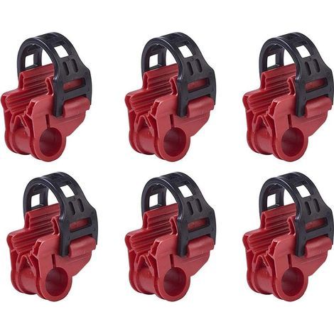 Lot de 6 Crochets de Rechange de Porte Bagage Vélo Arrière de Voiture, Accessoires de Porte Vélos (ABS + Caoutchouc) (1/4)