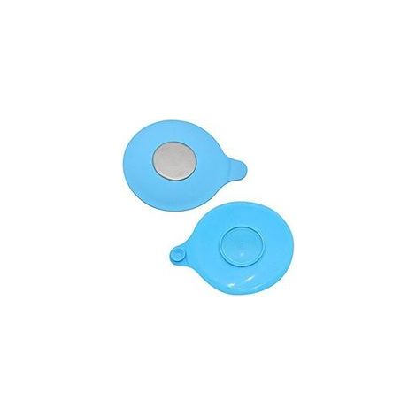 Lot de 2 bouchons de baignoire pour attrape-cheveux (bleu), crépine de vidange de baignoire, filtre d'évier, bouchon de vidange en silicone pour salle de bain, buanderie (1/4)
