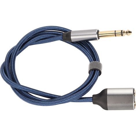 6,35-mm-Klinkenstecker auf 2 x 3,5-mm-Klinkenbuchse, störungsfreies Audio-Adapterkabel für Audiogeräte mit 6,35-mm-Klinkenbuchsen (1/5)