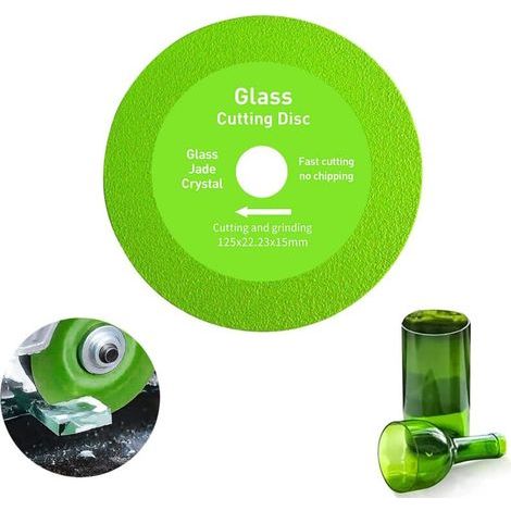 [JAMAIS UTILISÉ] Disque de découpe en verre, 125 x 22,23 mm, disque diamant professionnel, coupe précise rapide, lames de scie pour carrelage, verre, granit et porcel (1/4)