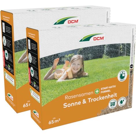 DCM Graines de gazon « Soleil & Sécheresse » 4550 g – Résistantes à la chaleur et à la sécheresse