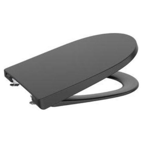 ASIENTO Y TAPA DE SUPRALIT ONA TANQUE BAJO A PARED CAÍDA AMORTIGUADA NEGRO MATE