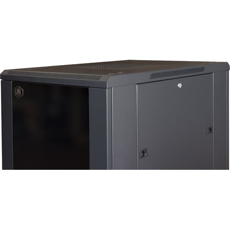 Armadi rack Link ARMADIO RACK 19" PER RETI 27U (A)1388 (L)600 (P)800 COLORE NERO PORTA VETRO DISASSEMBLATO
