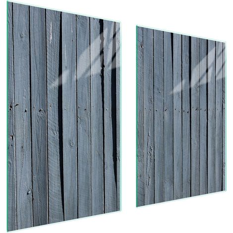 GLASSCHUTZPLATTE FÜR KÜCHE 65x52 HOLZ