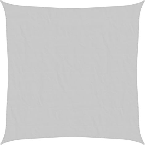 Voile d'ombrage  Voile de parasol gris clair 4x4 m 100% polyester oxford