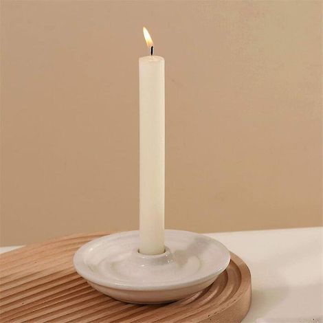 Candelabro de cerámica, Portavelas para velas cónicas, Portavelas, Candelabros minimalistas para decoración de mesa, bodas, fiestas, sala de estar, decoración (1/5)