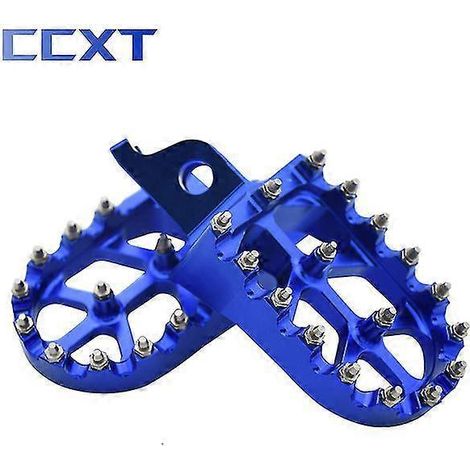 Motocross-Fußrasten aus CNC-gefrästem Aluminium für Kawasaki KX, KLX, KXF 250, 450, 250F, 450F, 250X, 450X, 450R (2006–2021) – Blau (1/5)
