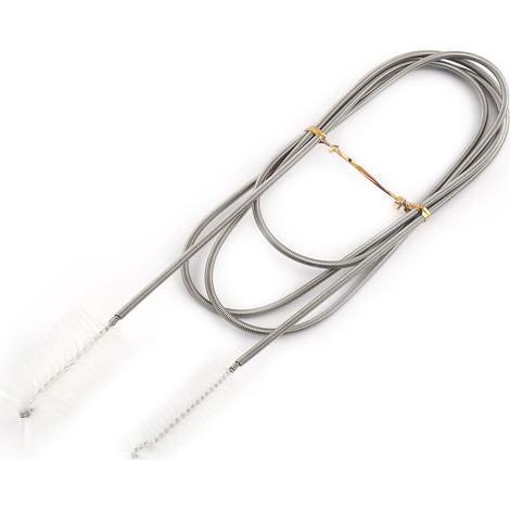 Éponge Double Flexible pour Tube - Lavage avec Broche à Ressort - Kit de Nettoyage Complet (Transparent)