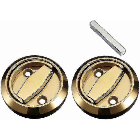 Lot de 2 poignées de porte invisibles en acier inoxydable 304, ignifugées, antirouille et antivol, compatibles avec les portes coulissantes. (1/5)