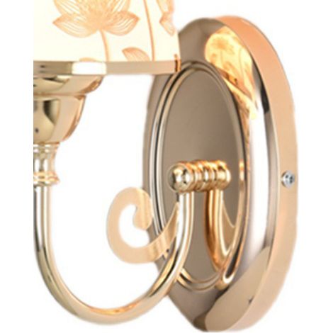 Applique murale LED de chevet moderne et élégante en métal à lumière chaude avec interrupteur pour chambre ou salon (1/5)