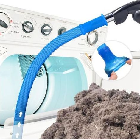 Kit de nettoyage pour sèche linge avec brosse de fixation pour tuyau d'aspiration, anti peluches, tuyau d'aspirateur (1/5)