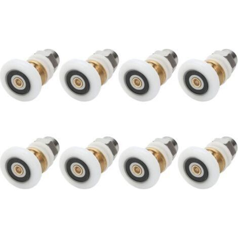 Roulettes Douche 27mm, Roulette Porte Coulissante Douche Roulement pour Porte de Douche 8 Pièces (1/5)