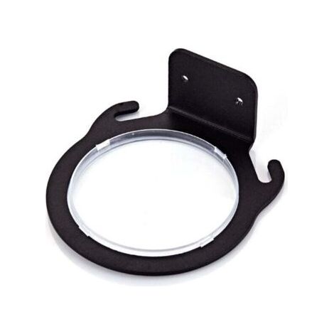 Supporto per asciugacapelli "Black Space", Supporto per asciugacapelli da parete in alluminio (senza viti) per il bagno, diametro interno 7,5 cm (1/4)