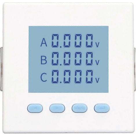 3-Phasen-Voltmeter mit LCD-Digitalanzeige, AC400V-Bereich, AC220V-Eingang