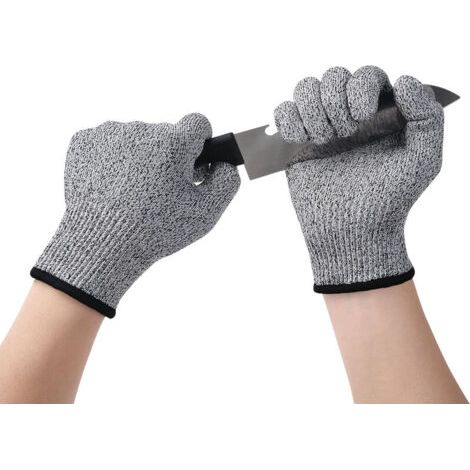 royaluxe-Gants de travail anti-coupures pour femmes - Lot de 2 paires - Gants de protection anti-coupures niveau 5 - Idéaux pour la cuisine, le jardinage, le bricolage et les activités de plein air, t