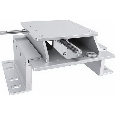 Manual Jack Plate, Compatible with Outboard Motors Under 30 HP  6.3 Manual Lift, Aluminum Alloy, Rustproof Transom Mounting Kit, Silver (1/5)