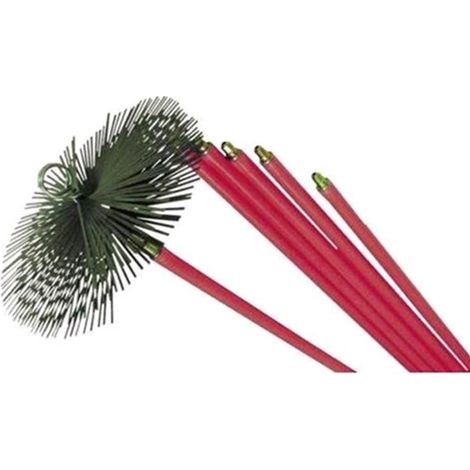 KIT SPAZZACAMINO 8,40 mt SCOVOLO CAMINO 25 cm IN ACCIAIO PULIZIA CANNA FUMARIA (1/2)