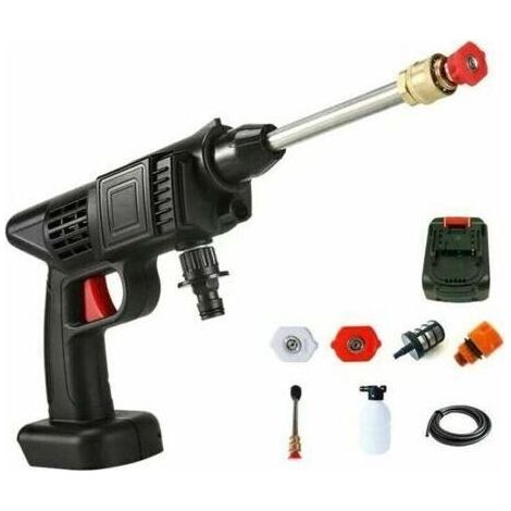 Tragbarer, kabelloser Hochdruckreiniger – 50 PSI Druck – 24V 1500mAh Akku – Ideal für die Autowäsche (1/5)