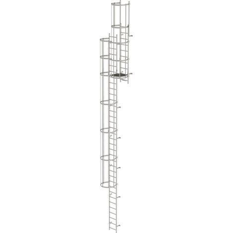 Günzburger Steigtechnik Escabeau multidirectionnel avec protection dorsale (construction) Acier inoxydable 11,84 m - 530130 (1/3)